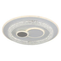 STROPNÍ LED SVÍTIDLO, 49,5/6 cm  - bílá/čiré, Basics, kov/plast (49,5/6cm) - Globo