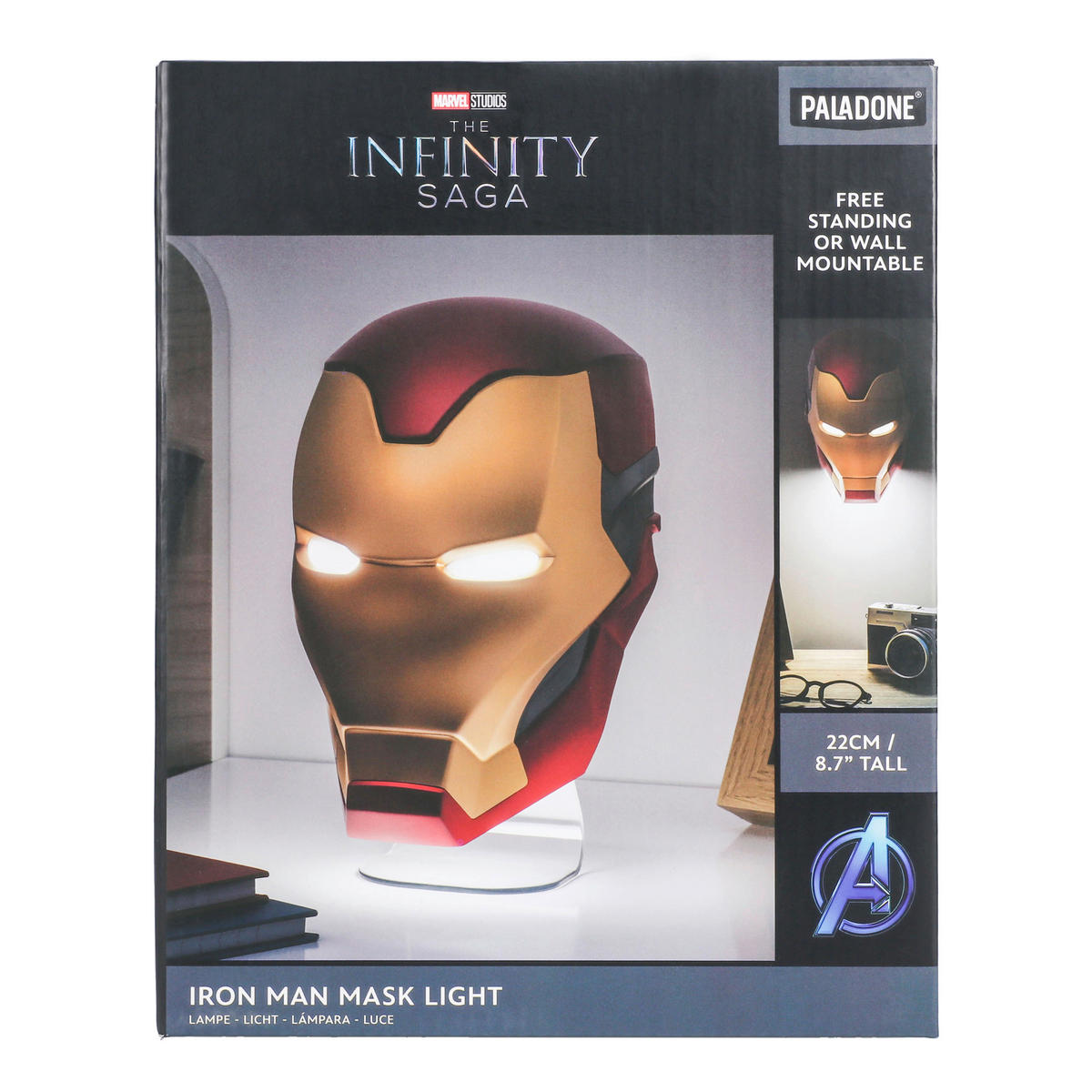 LED-DEKOLEUCHTE 14/22.1/13.5 cm   - Rot/Goldfarben, Basics, Kunststoff (14/22.1/13.5cm) - Marvel