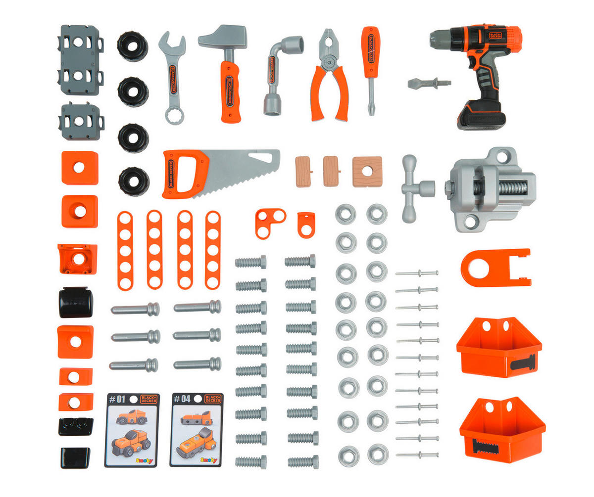 DĚTSKÁ KUTILSKÁ DÍLNA - vícebarevná, Basics, plast (58,5/16/75,3cm) - Black & Decker