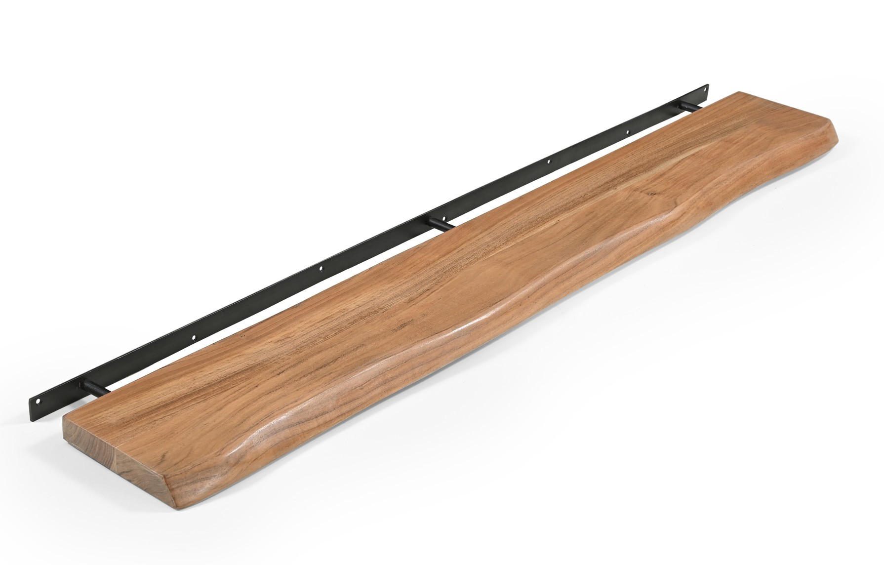 WANDBOARD Holz, Metall Akazie vollmassiv Naturfarben  - Naturfarben, Design, Holz/Metall (140/3,5/20cm) - Livetastic