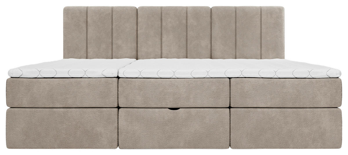 FAMILIENBETT - Graubraun/Schwarz, Design, Holzwerkstoff/Kunststoff (240/200cm) - Esposa