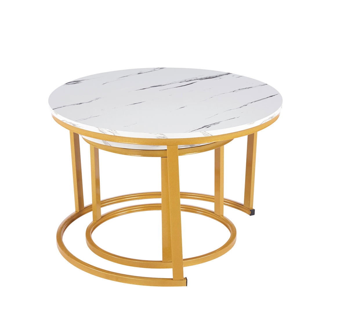 SET KLUB STOLIĆA višebojno, bijela, zlatne boje  metal, drvni materijal  - bijela/višebojno, Design, drvni materijal/metal (50-70/50-70/38-45cm) - MID.YOU