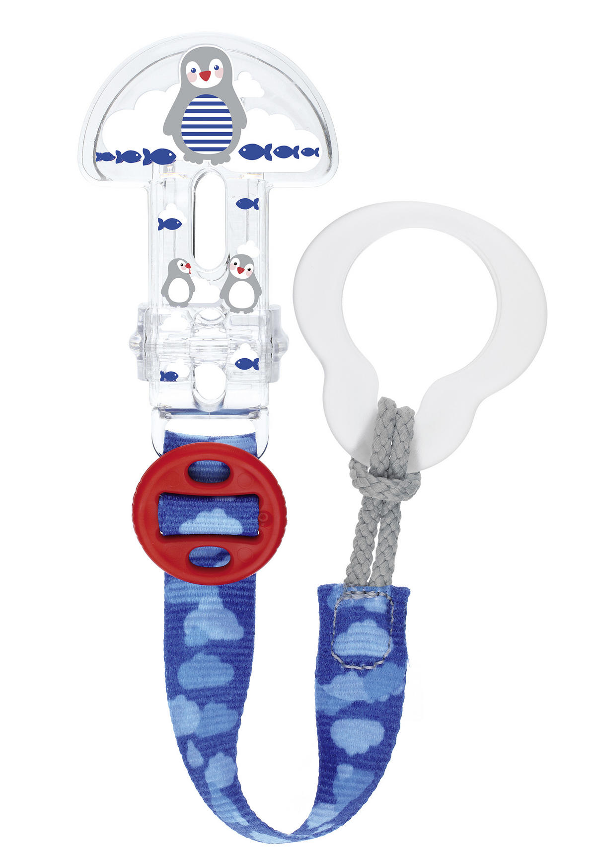 SCHNULLERCLIP  - Blau/Lila, Basics, Kunststoff (9,5/14,5/2,6cm) - MAM