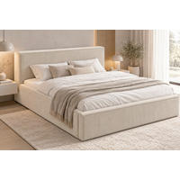 POLSTERBETT Lattenrost, Bettkasten Beige 200/200 cm  - Beige/Schwarz, MODERN, Holz/Kunststoff (200/200cm) - MID.YOU