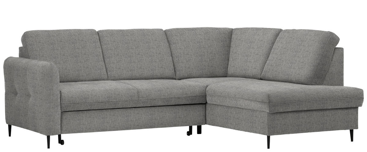 ECKSOFA in Chenille Graphitfarben  - Schwarz/Graphitfarben, Modern, Holz/Textil (241/184cm) - Carryhome