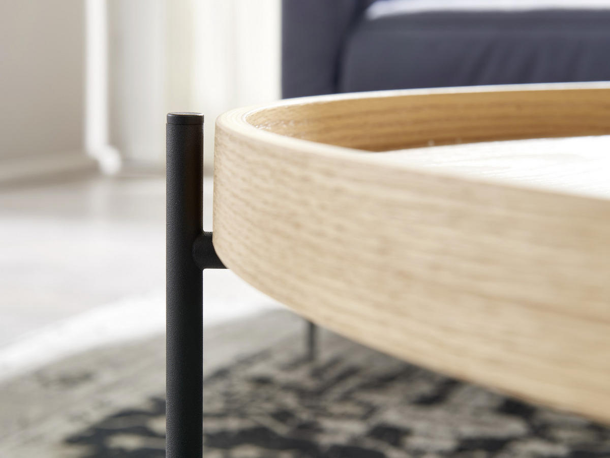 COUCHTISCH in Holzwerkstoff 78/78/40 cm  - Schwarz/Braun, Modern, Holzwerkstoff/Metall (78/78/40cm) - MID.YOU