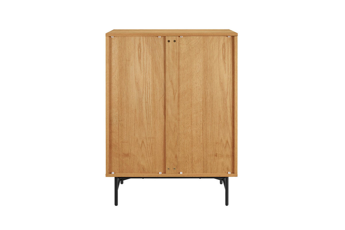KOMMODE  in 80/113/40 cm  - Eichefarben/Schwarz, Design, Holz/Holzwerkstoff (80/113/40cm) - Livetastic