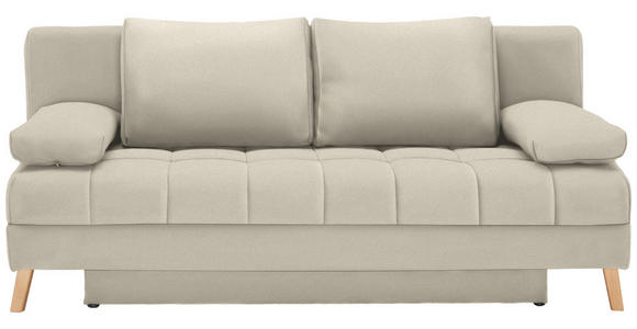 SCHLAFSOFA in Webstoff Creme  - Creme/Naturfarben, KONVENTIONELL, Holz/Textil (195/90/90cm) - Cantus