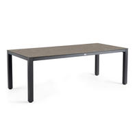 GARTENTISCH 220/100/75 cm Metall, Kunststoff Anthrazit, Grau rechteckig  - Anthrazit/Grau, Basics, Kunststoff/Metall (220/100/75cm) - Tierra Outdoor
