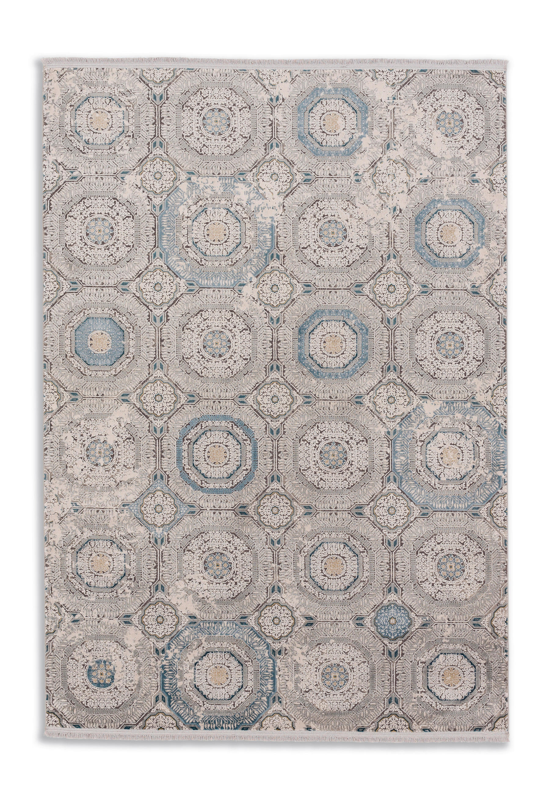 VINTAGE-TEPPICH 133/190 cm Gravina Blau  - Blau, KONVENTIONELL, Textil (133/190cm)