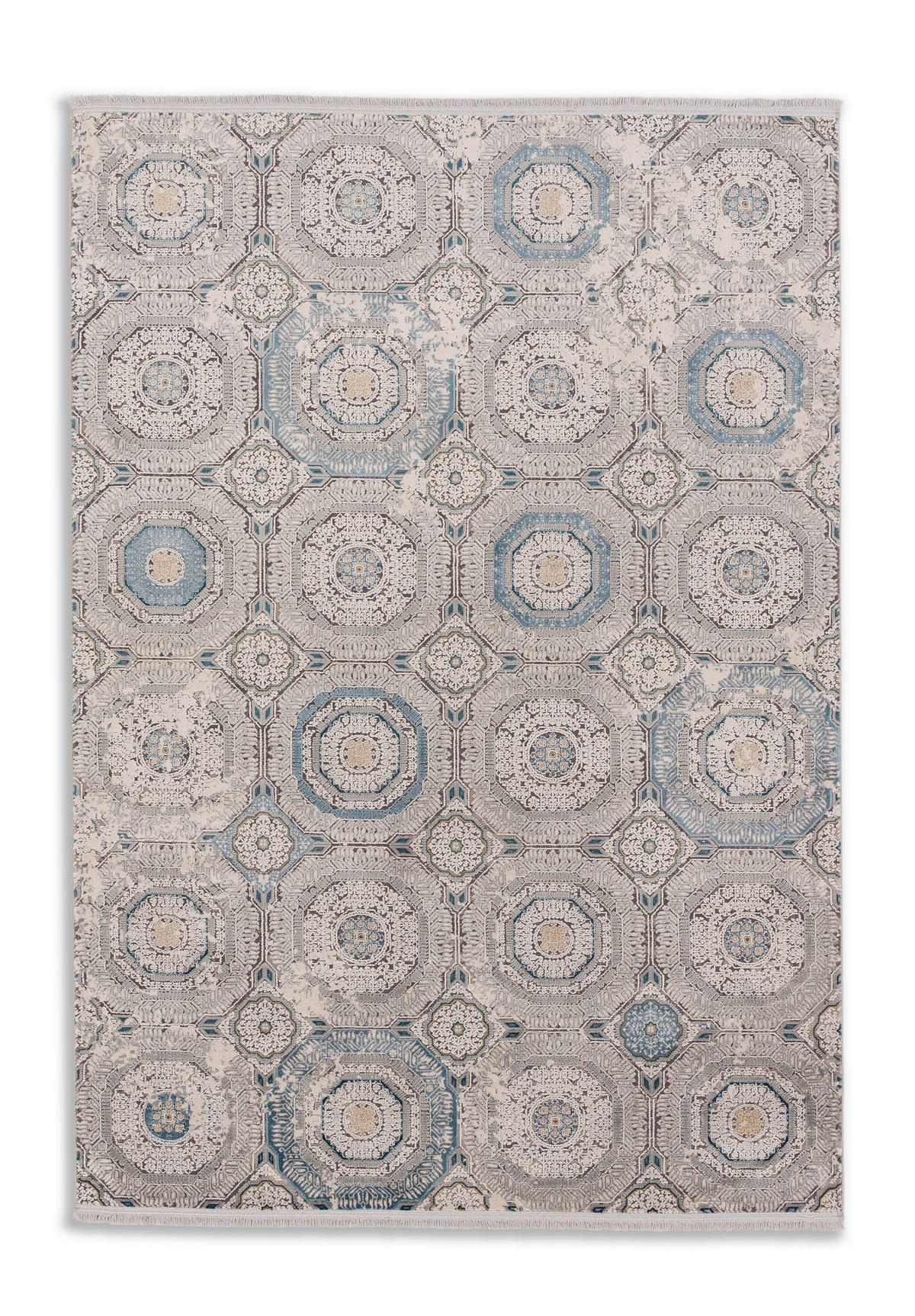 VINTAGE-TEPPICH 133/190 cm Gravina Blau  - Blau, KONVENTIONELL, Textil (133/190cm)