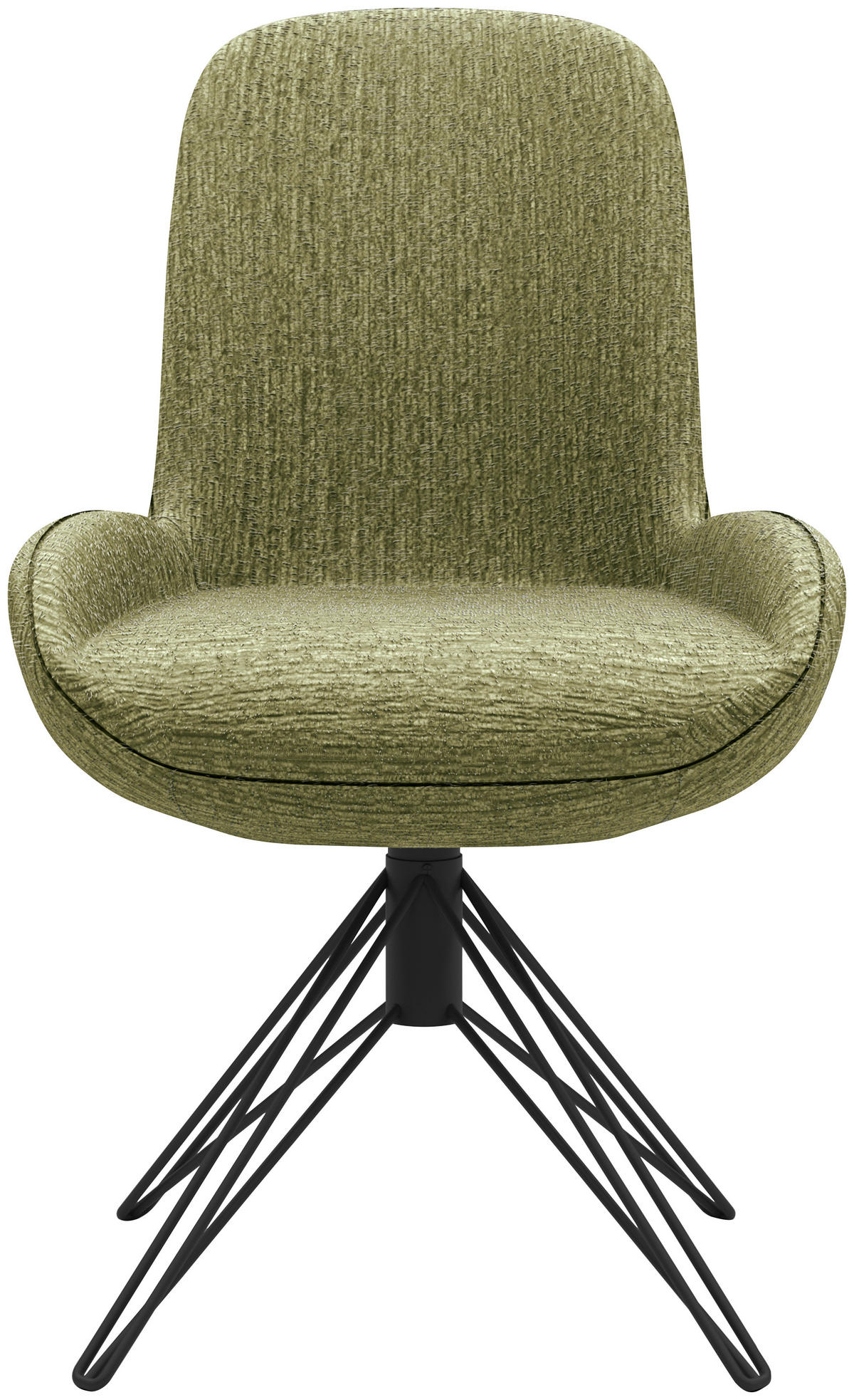 STUHL Chenille Grün  - Schwarz/Grün, Design, Textil/Metall (55/90/62cm) - Musterring