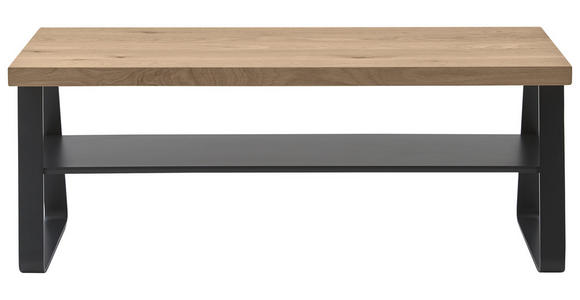 GARDEROBENBANK  in 109/43/42 cm  - Eichefarben/Anthrazit, Design, Holz/Metall (109/43/42cm) - Johann Jakob