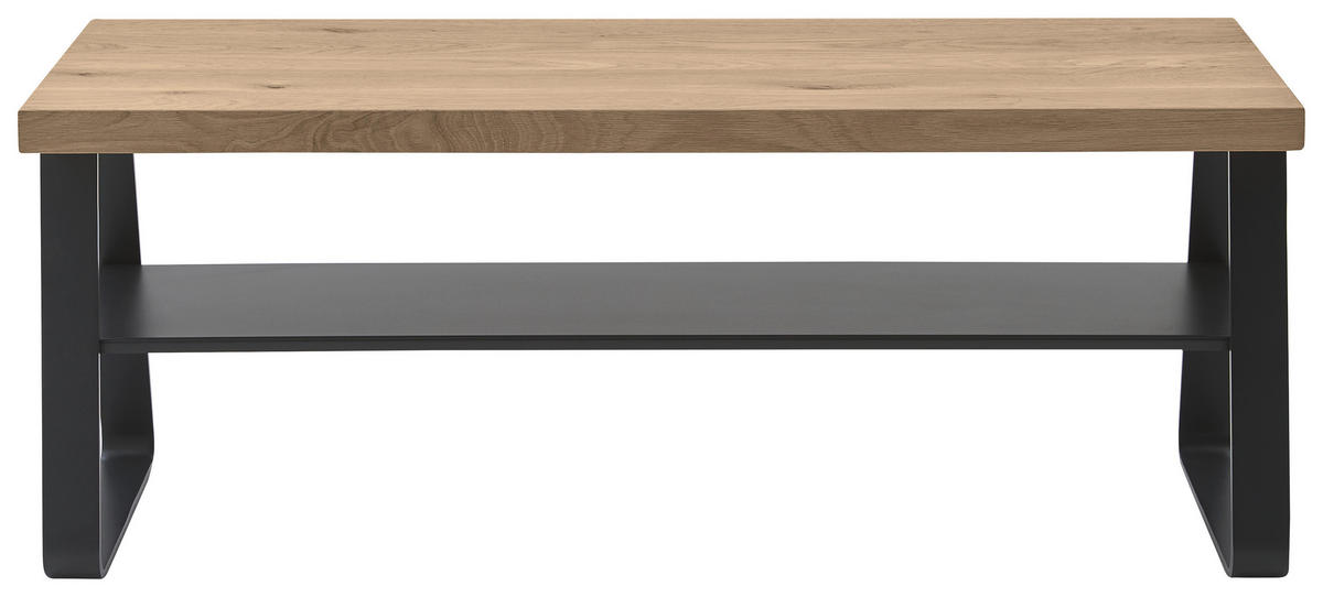 GARDEROBENBANK  in 109/43/42 cm  - Eichefarben/Anthrazit, Design, Holz/Metall (109/43/42cm) - Johann Jakob