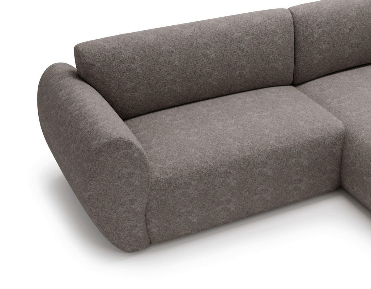 ECKSOFA Chenille Beige  - Beige/Creme, Design, Kunststoff/Textil (288/170cm) - Livetastic