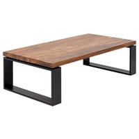 COUCHTISCH in Holz 115/60/35 cm  - Sheeshamfarben/Schwarz, Design, Holz/Metall (115/60/35cm) - MID.YOU