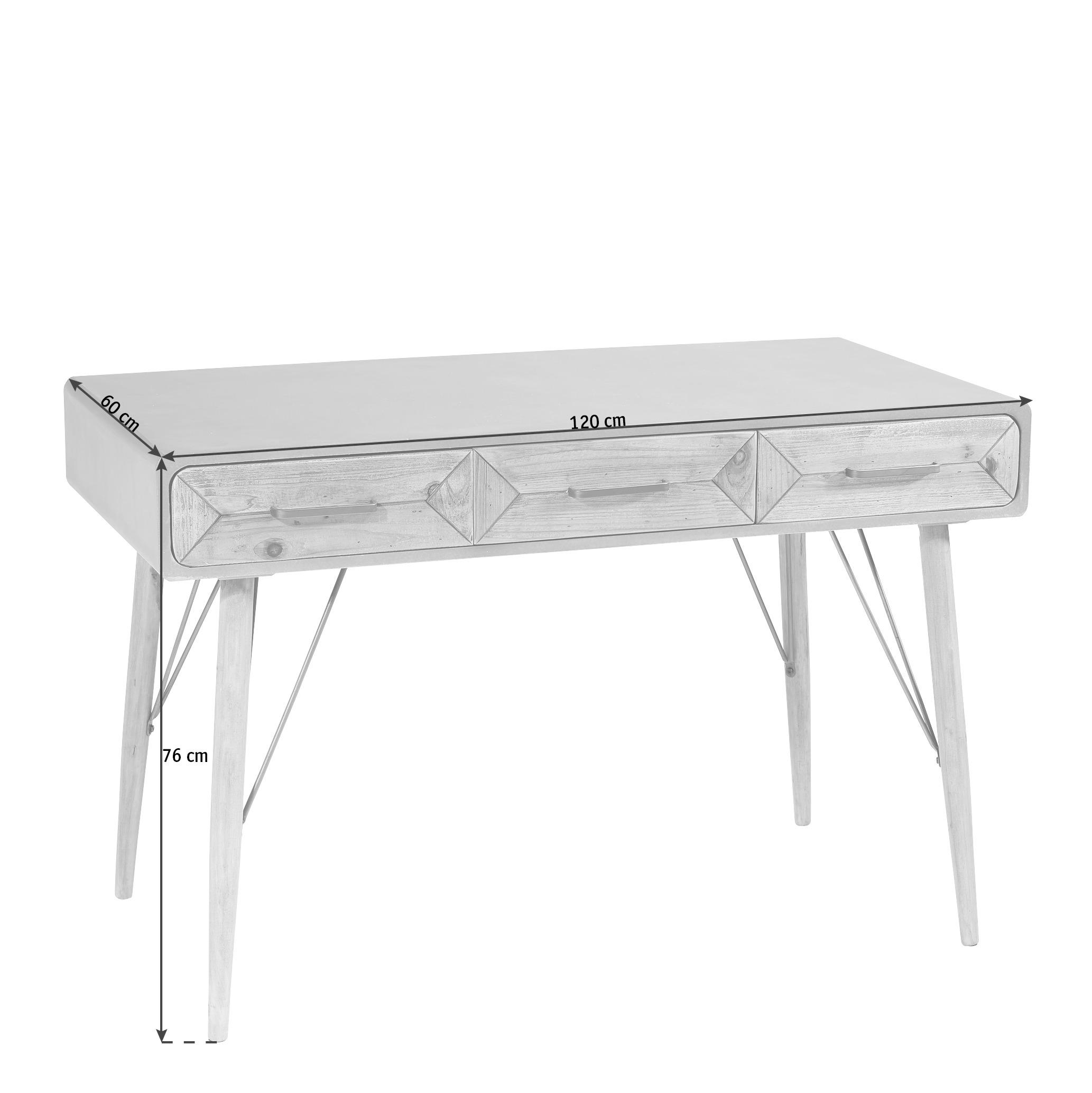 SCHREIBTISCH 120/60/76 cm  in Grau, Naturfarben  - Graphitfarben/Naturfarben, Design, Holz/Holzwerkstoff (120/60/76cm)