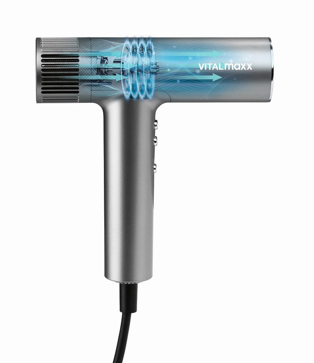 HAARTROCKNER STYLE&SHINE  - Silberfarben/Grau, Basics, Kunststoff/Metall (17,8/16,7/4,6cm)