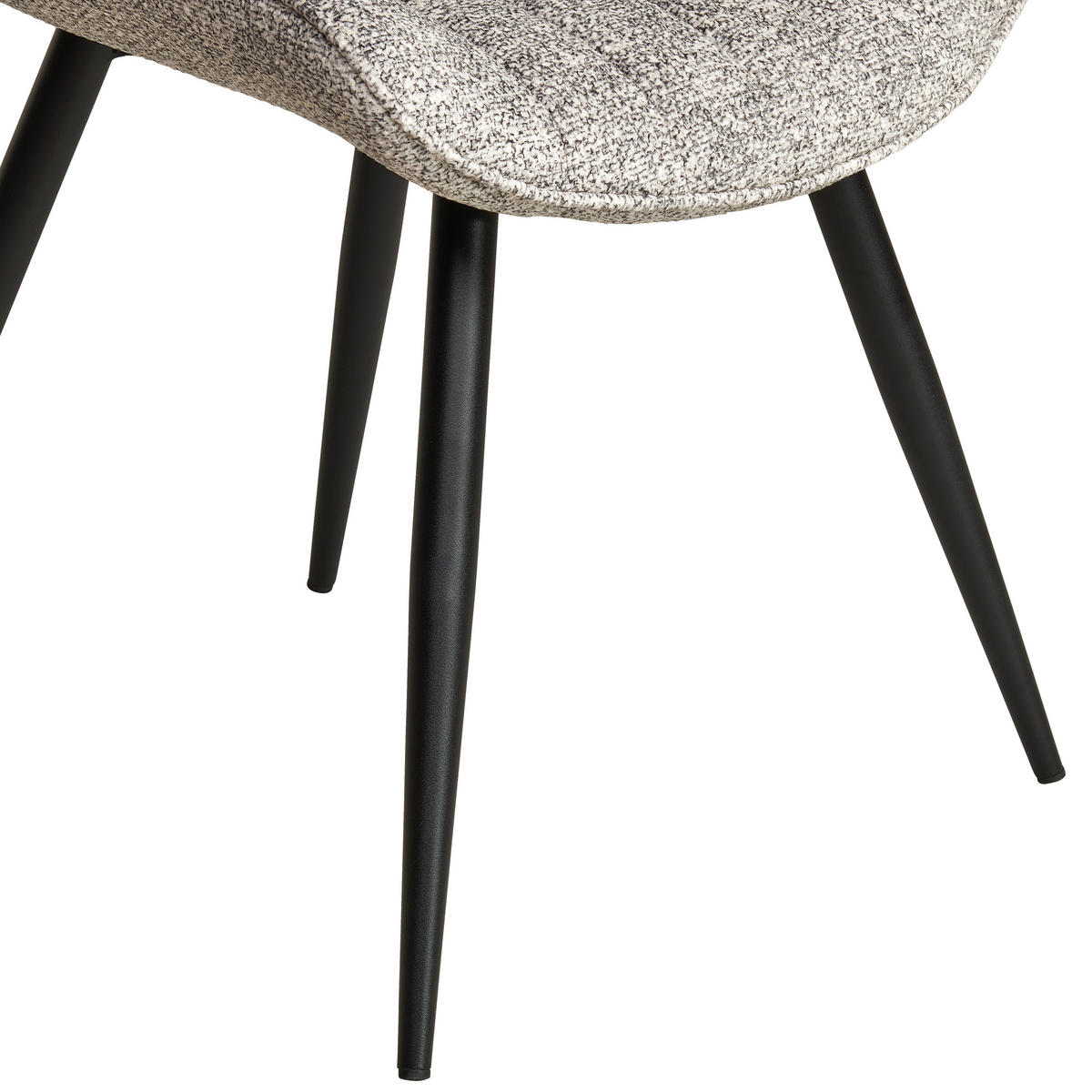 STUHL  in Eisen Leinenoptik Holz, Metall, Textil  - Beige/Schwarz, KONVENTIONELL, Holz/Textil (54/88/61,5cm) - MID.YOU