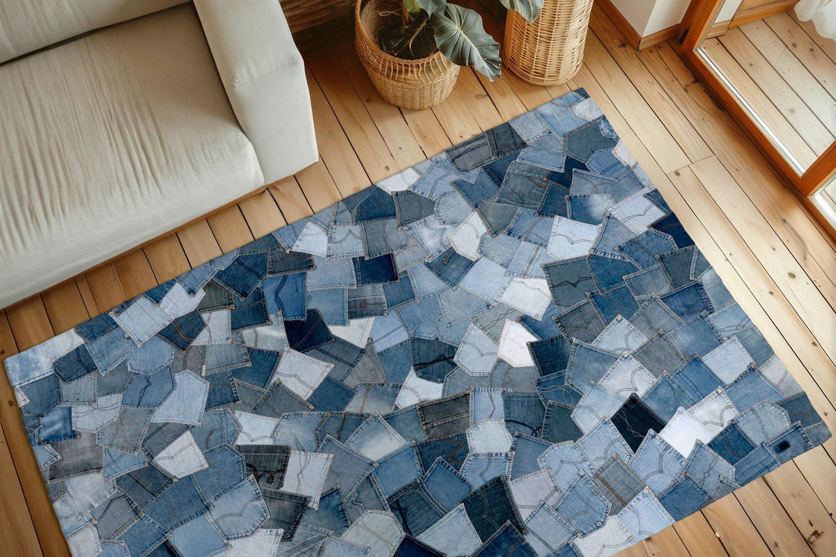 FLACHWEBETEPPICH 160/230 cm Blau rechteckig  - Blau, Basics, Textil (160/230cm) - Kayoom