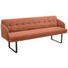 SITZBANK 217/85/69 cm Cord Aprikose Metall  - Aprikose/Schwarz, Design, Textil/Metall (217/85/69cm) - Musterring