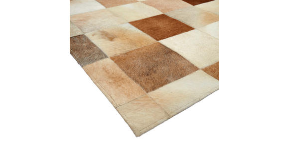 LEDERTEPPICH 160/230 cm - Beige, Natur, Leder/Textil (160/230cm) - Linea Natura