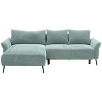 HÖRNSOFFA i chenille mintgrön  - mintgrön/svart, Klassisk, metall/textil (164/255cm) - MID.YOU