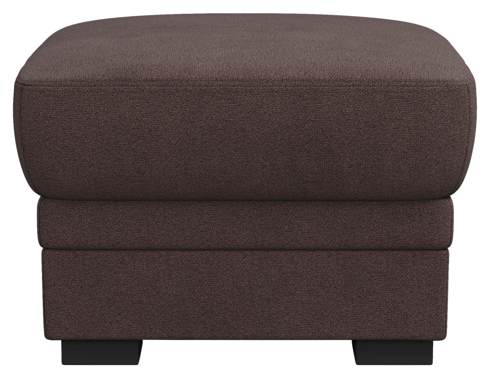 HOCKER Chenille Braun  - Schwarz/Braun, Basics, Kunststoff/Textil (68/45/68cm) - MID.YOU
