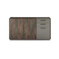SIDEBOARD  in 152/80/45 cm  - Eichefarben/Anthrazit, Design, Holzwerkstoff/Metall (152/80/45cm) - MID.YOU