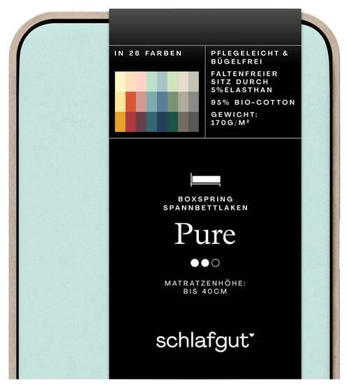 BOXSPRING-SPANNLEINTUCH PURE Jersey  - Mintgrün, Basics, Textil (120-130/200-220cm) - Schlafgut