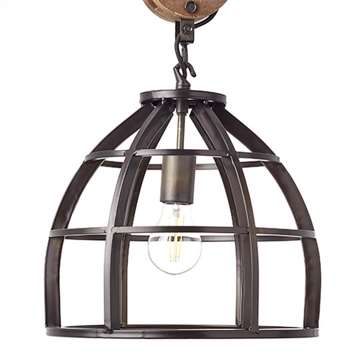 HÄNGELEUCHTE 34/147 cm  - Schwarz, LIFESTYLE, Holz/Metall (34/147cm) - Brilliant