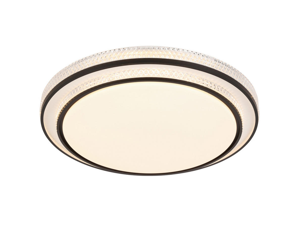 STROPNÉ LED SVIETIDLO, 41/9 cm  - čierna/biela, Basics, kov/plast (41/9cm) - Novel