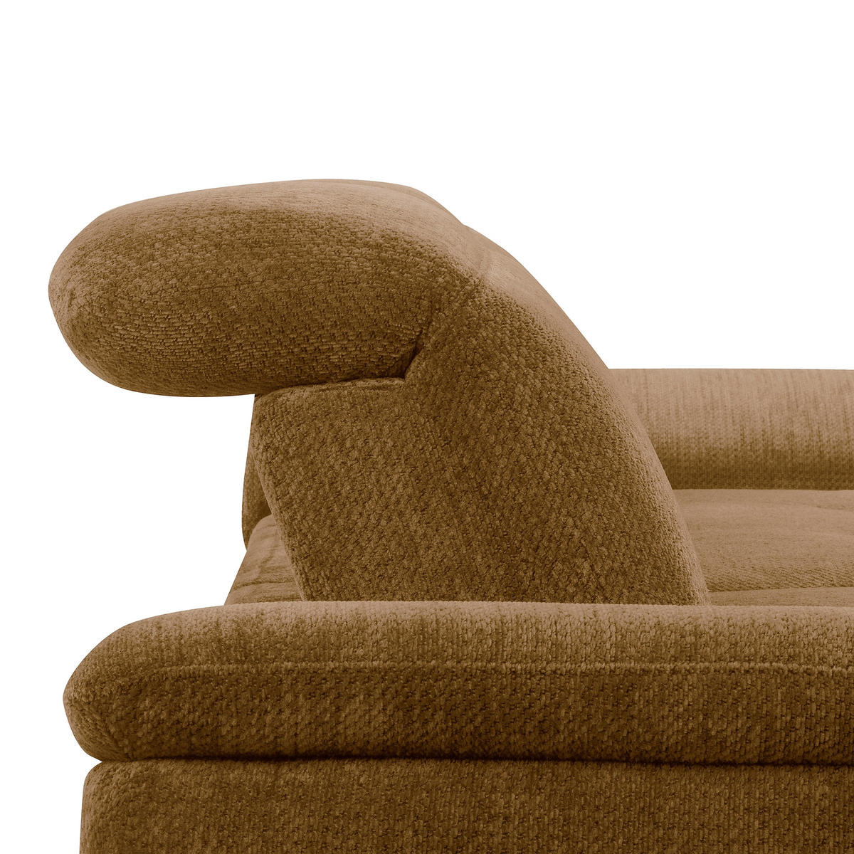 ECKSOFA  Webstoff Rostfarben  - Rostfarben/Schwarz, Design, Textil/Metall (268/195cm) - Livetastic