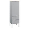 KOMMODE 40/138/42 cm Grau, Eichefarben  - Eichefarben/Alufarben, Trend, Holzwerkstoff/Kunststoff (40/138/42cm) - Stylife