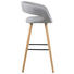 BARHOCKER Flachgewebe Hellgrau - Eichefarben/Hellgrau, Design, Holz/Textil (55/98/46,5cm) - Carryhome