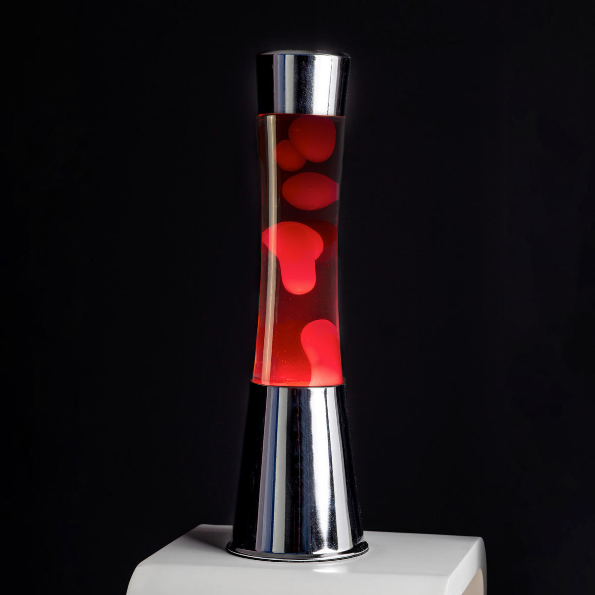 LAVALEUCHTE - Edelstahlfarben/Hellrot, Basics, Metall (11.2/11.2/40cm)