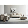 3-SITZER-SOFA  in Chenille Elfenbein  - Elfenbein/Schwarz, KONVENTIONELL, Textil/Metall (228/84/99cm) - Carryhome