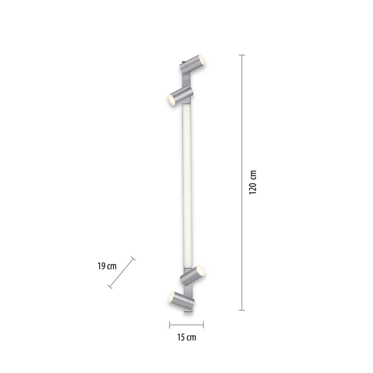 PLAFONIERĂ CU LED - Design, plastic/metal (120/19/5cm)