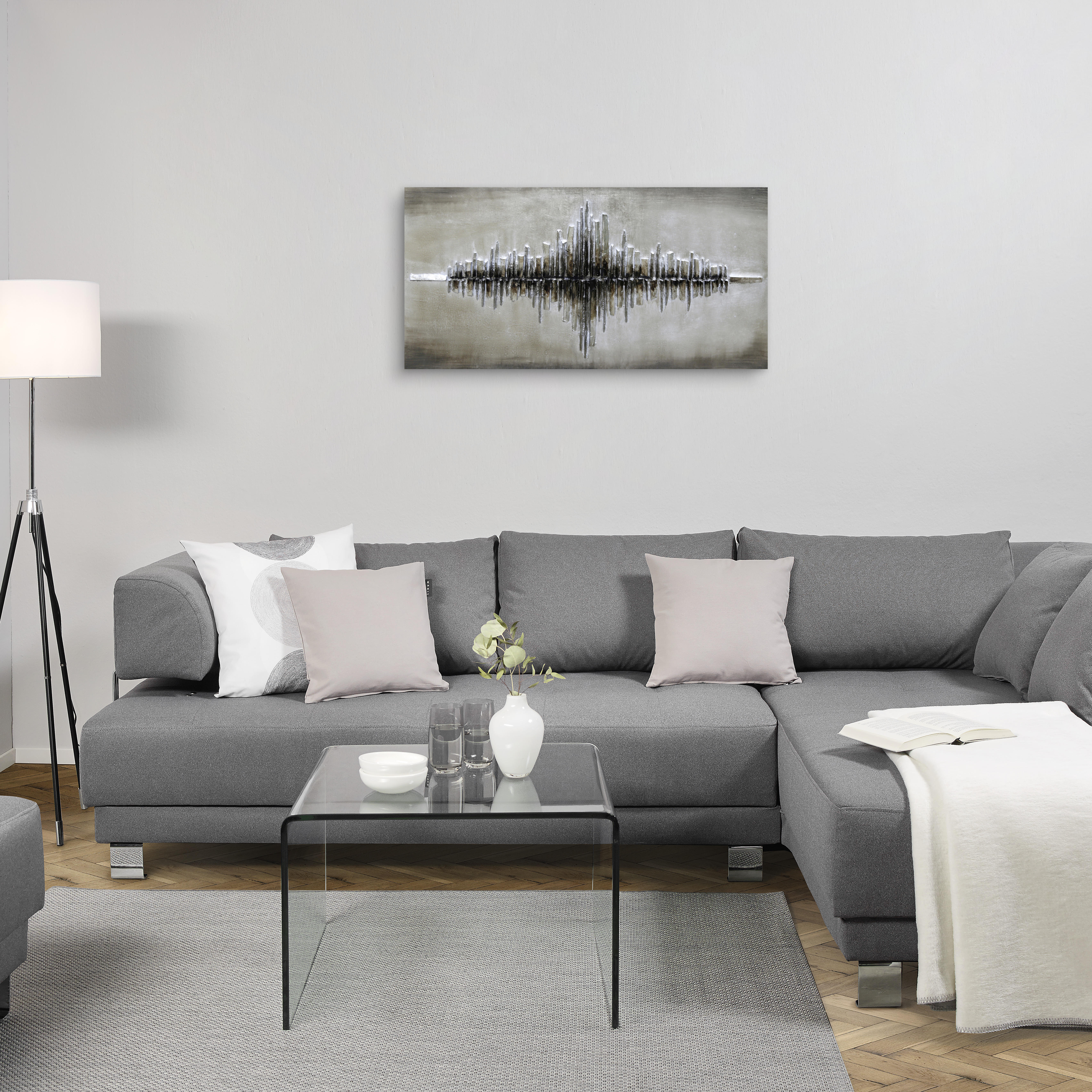 OBJEKTBILD Abstraktes 120/60 cm  - Multicolor, Design, Holz/Textil (120/60cm) - Monee