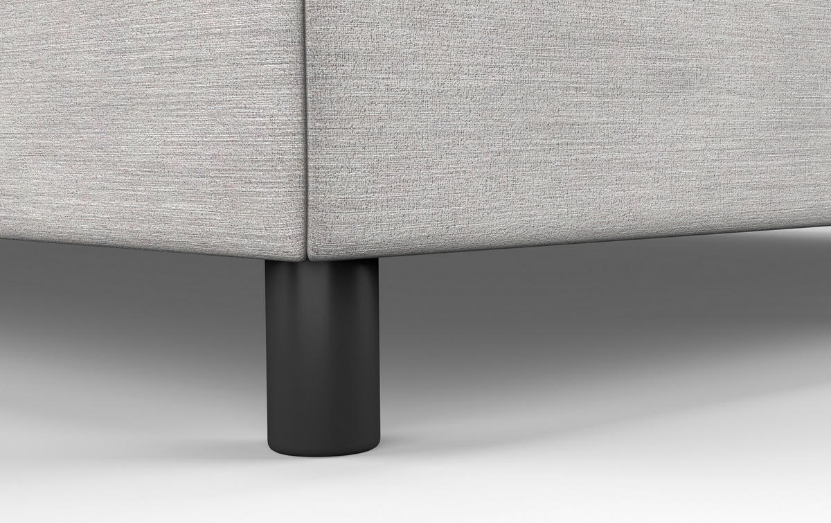 BOXBETT 160/200 cm  in Hellgrau  - Hellgrau/Schwarz, MODERN, Holzwerkstoff/Textil (160/200cm) - MID.YOU