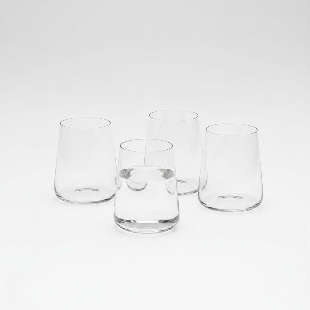 GLASSET Ava 4 delar  - klar, Basics, glas (9,5/11cm) - Van Well