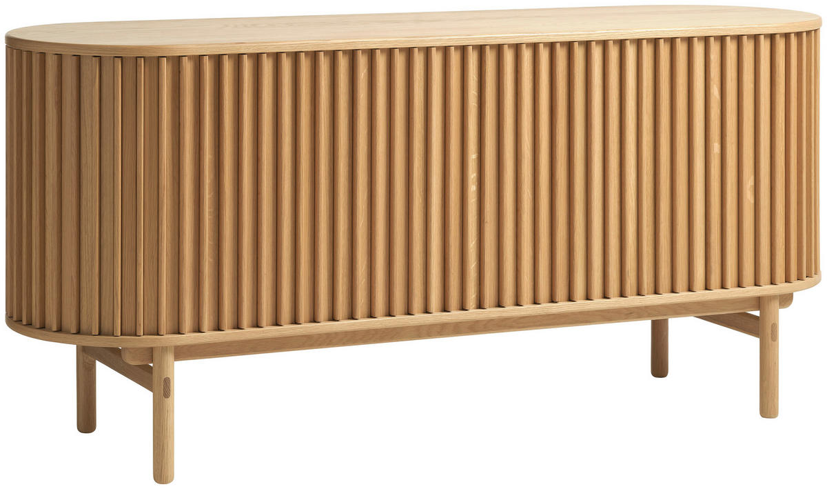 SIDEBOARD ekfärgad  160/73/45 cm  - ekfärgad, Design, trämaterial/trä (160/73/45cm) - Niels Andersson