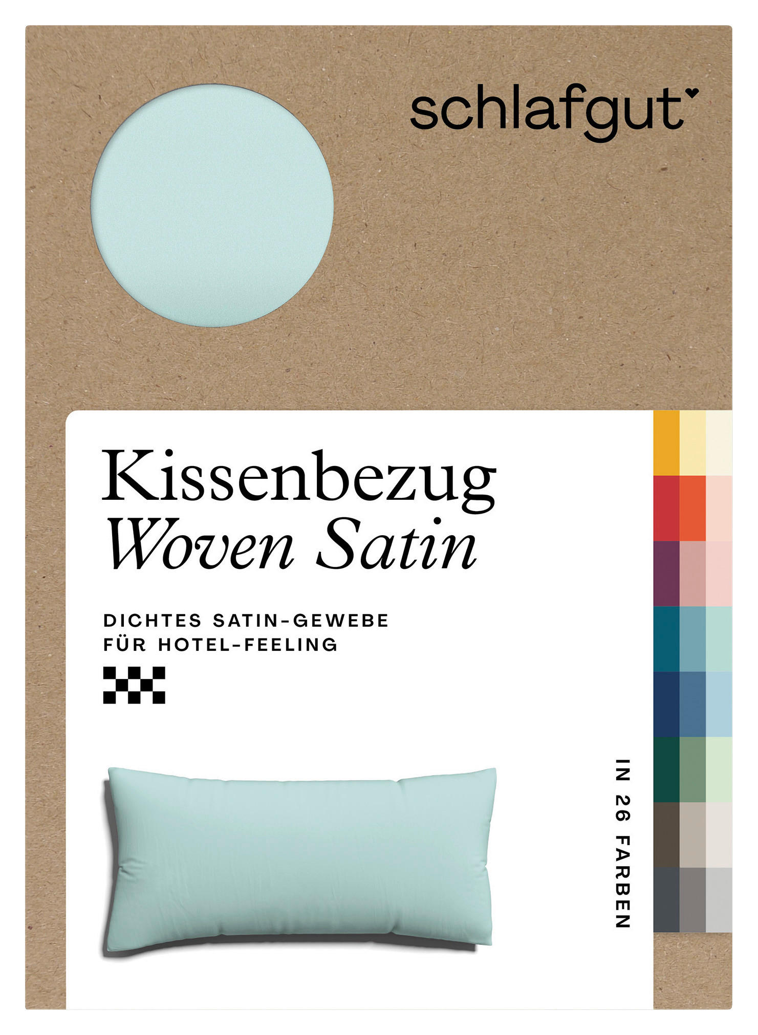 KOPFKISSENBEZUG WOVEN SATIN 40/80 cm  - Türkis, Basics, Textil (40/80cm) - Schlafgut