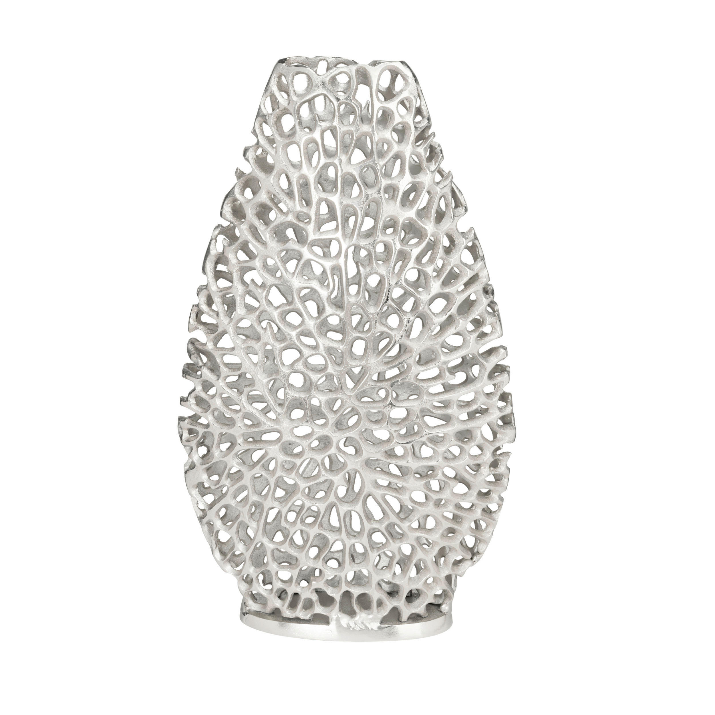 VASE  - Nickelfarben, LIFESTYLE, Metall (23,5/8/39,5cm)