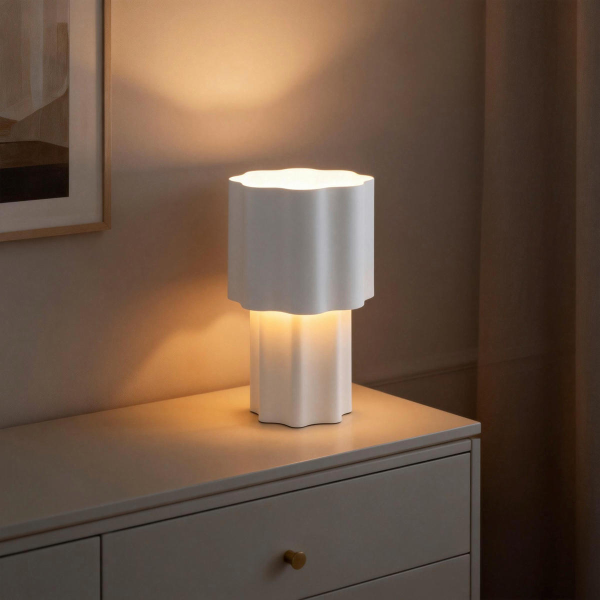 TISCHLEUCHTE - Weiss, Trend, Metall (23/36cm) - Collet's Monde