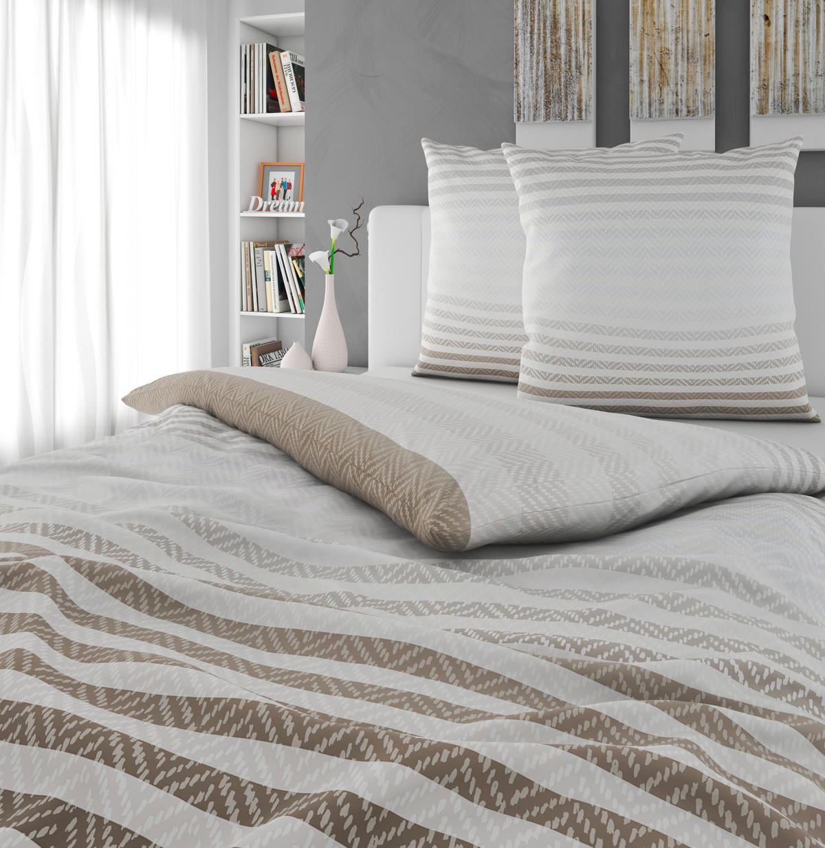 BETTWÄSCHE Flanell 200/200 cm  - Grau, Textil (200/200cm) - Novel