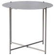 BEISTELLTISCH rund Taupe  - Taupe/Anthrazit, Design, Metall (49/49/49cm) - Xora