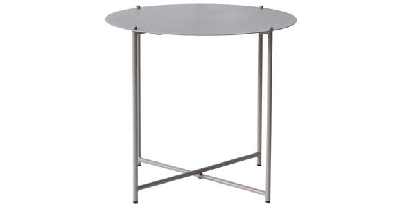 BEISTELLTISCH rund Taupe  - Taupe/Anthrazit, Design, Metall (49/49/49cm) - Xora