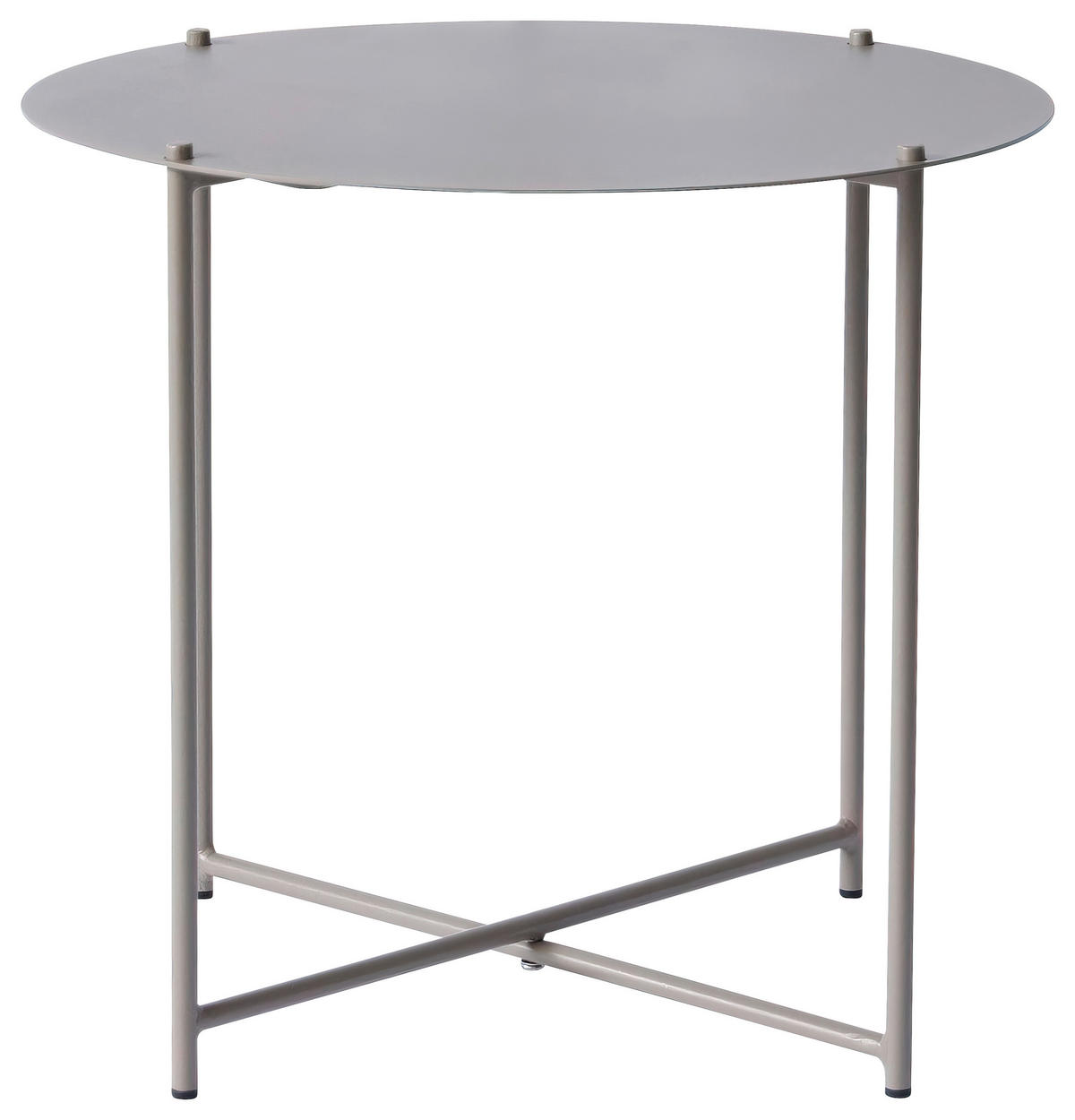 BEISTELLTISCH 49/49/49 cm Taupe rund  - Taupe/Anthrazit, Design, Metall (49/49/49cm) - Xora