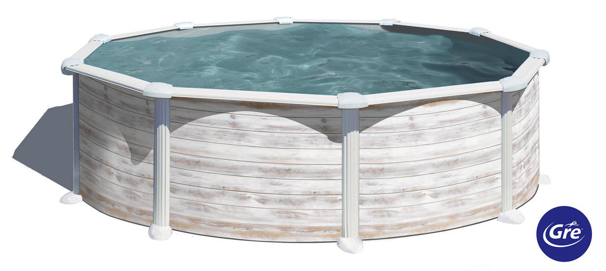 POOL-SET 2024  - Weiß, KONVENTIONELL, Metall (350/132cm) - Gre